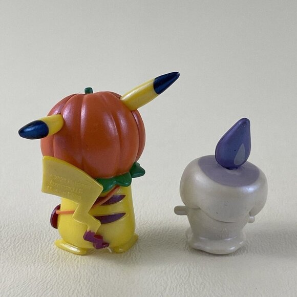 Pokemon Halloween Advent Mini Action Figure Lot Litwick Pumpkin Pikachu Jazwares - Picture 3 of 6